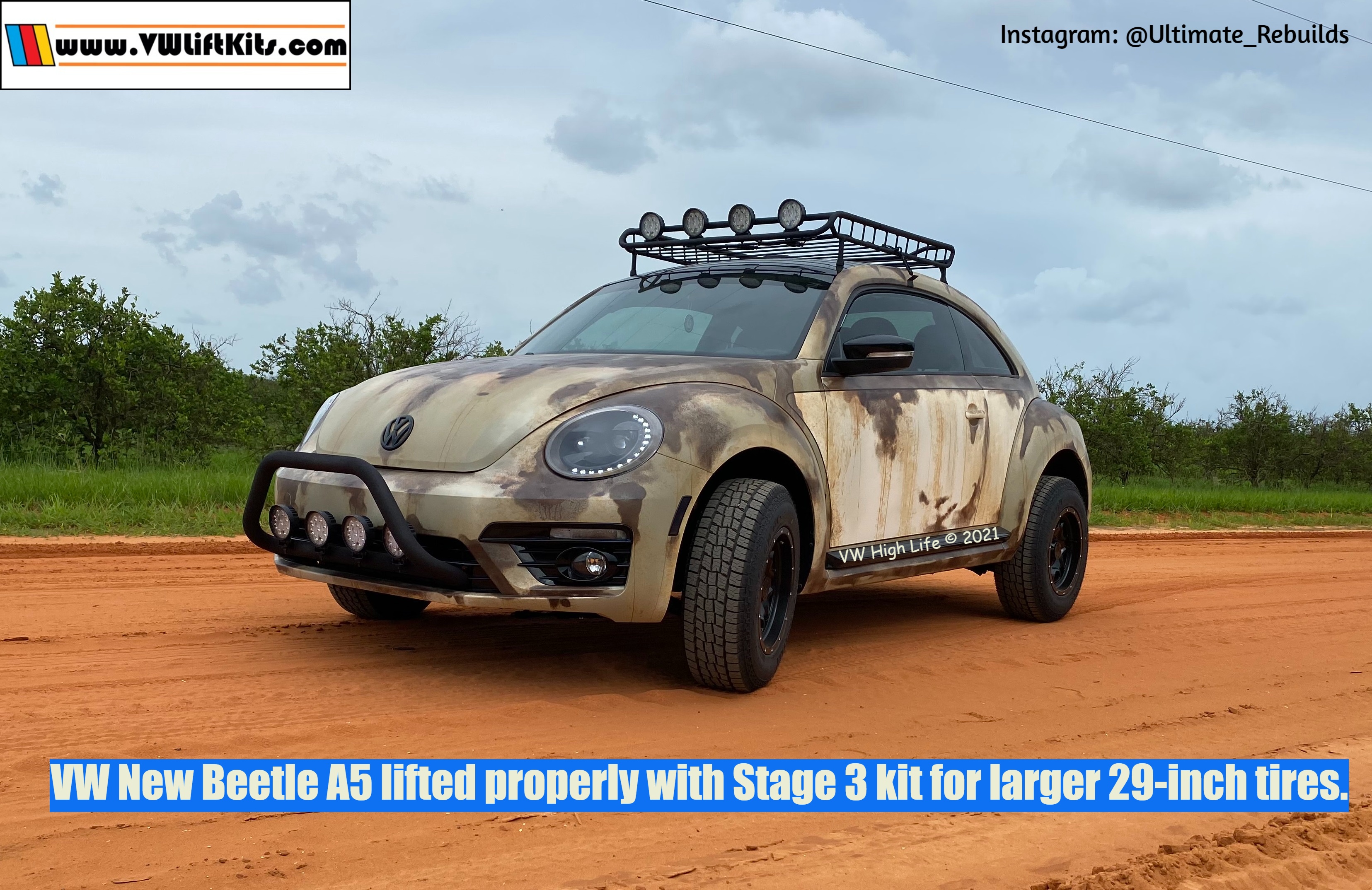 Spectacular work on lifting that very unique Badass Rusty Beetle A5! WOW! Insta:@Ultimate-Rebuilds